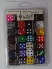 Chessex 2007-2019: Opaque & Translucent: Dice Color Reference Packet: CHX 29961